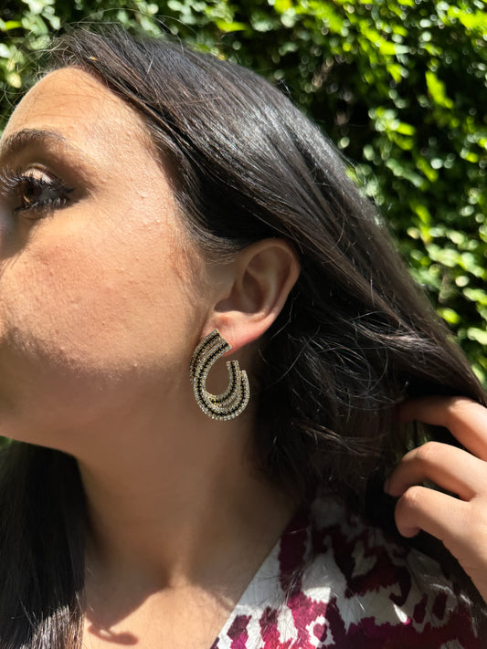 Black Styling Earrings