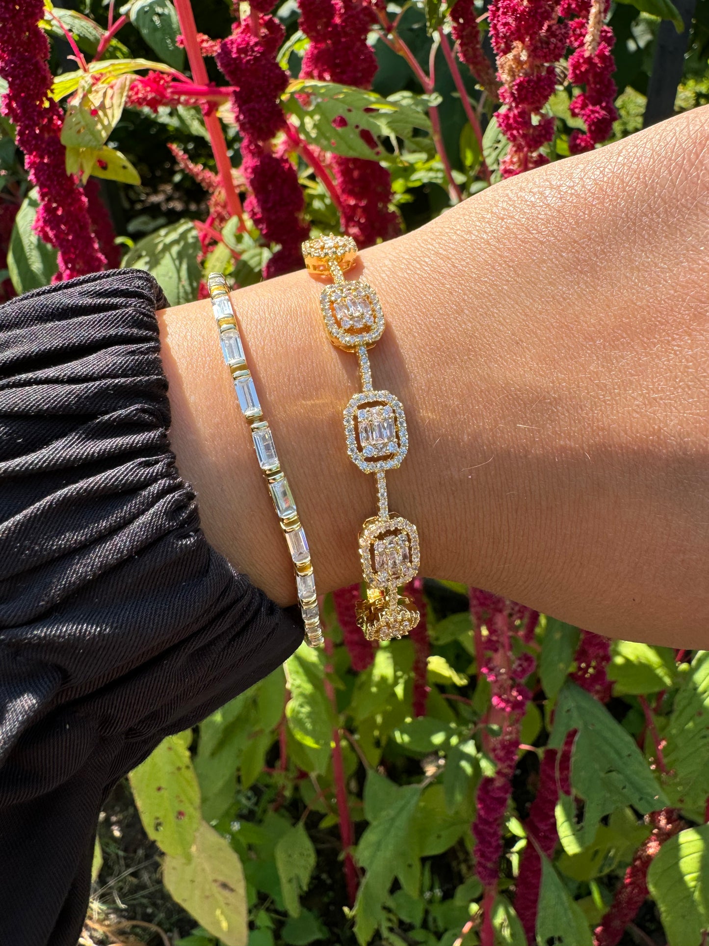 Gold X Tennis Bracelet