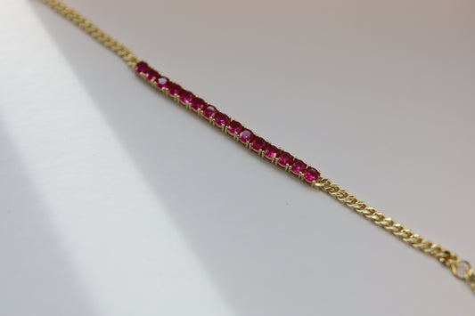 Ruby Chain Bracelet