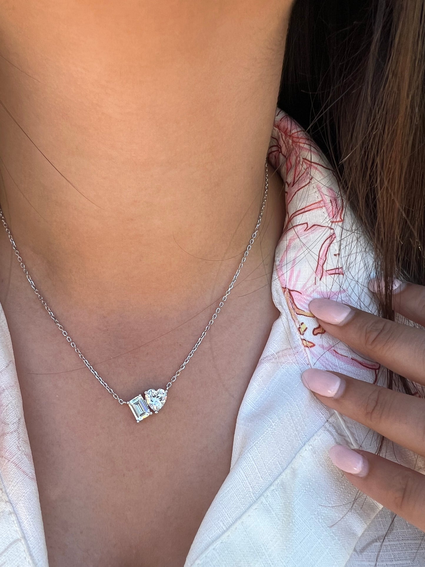 Toi & Moi Heart Shaped Necklace