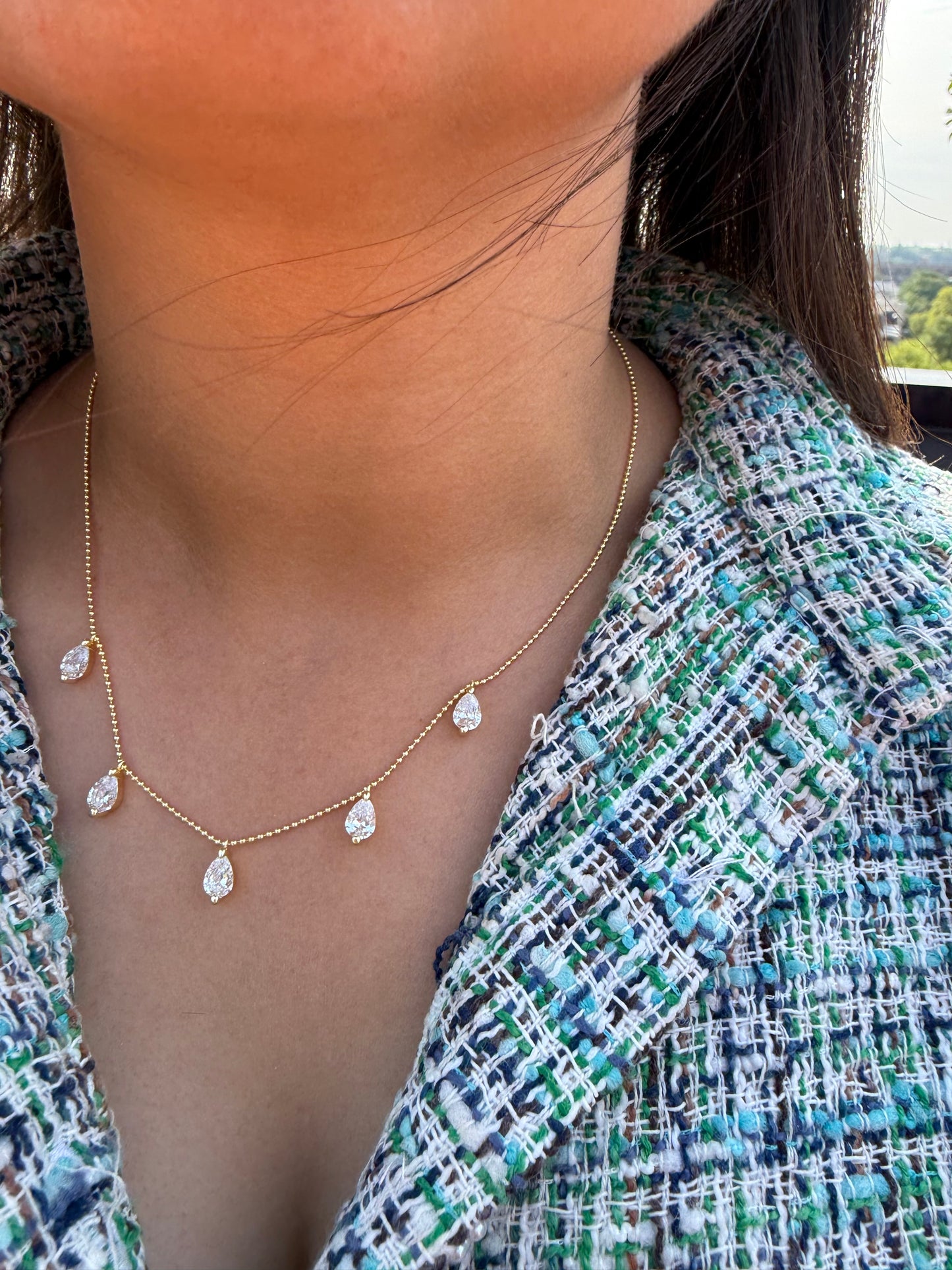 Pear Droplet Necklace