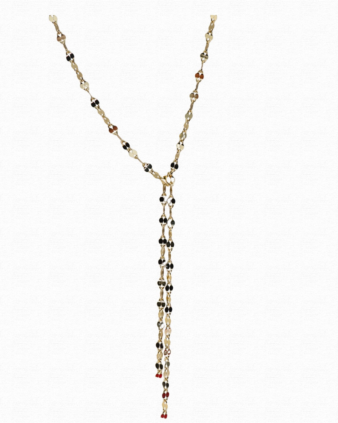 Metallic Lariat Necklace