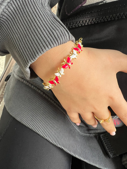 Red Butterfly Bangle