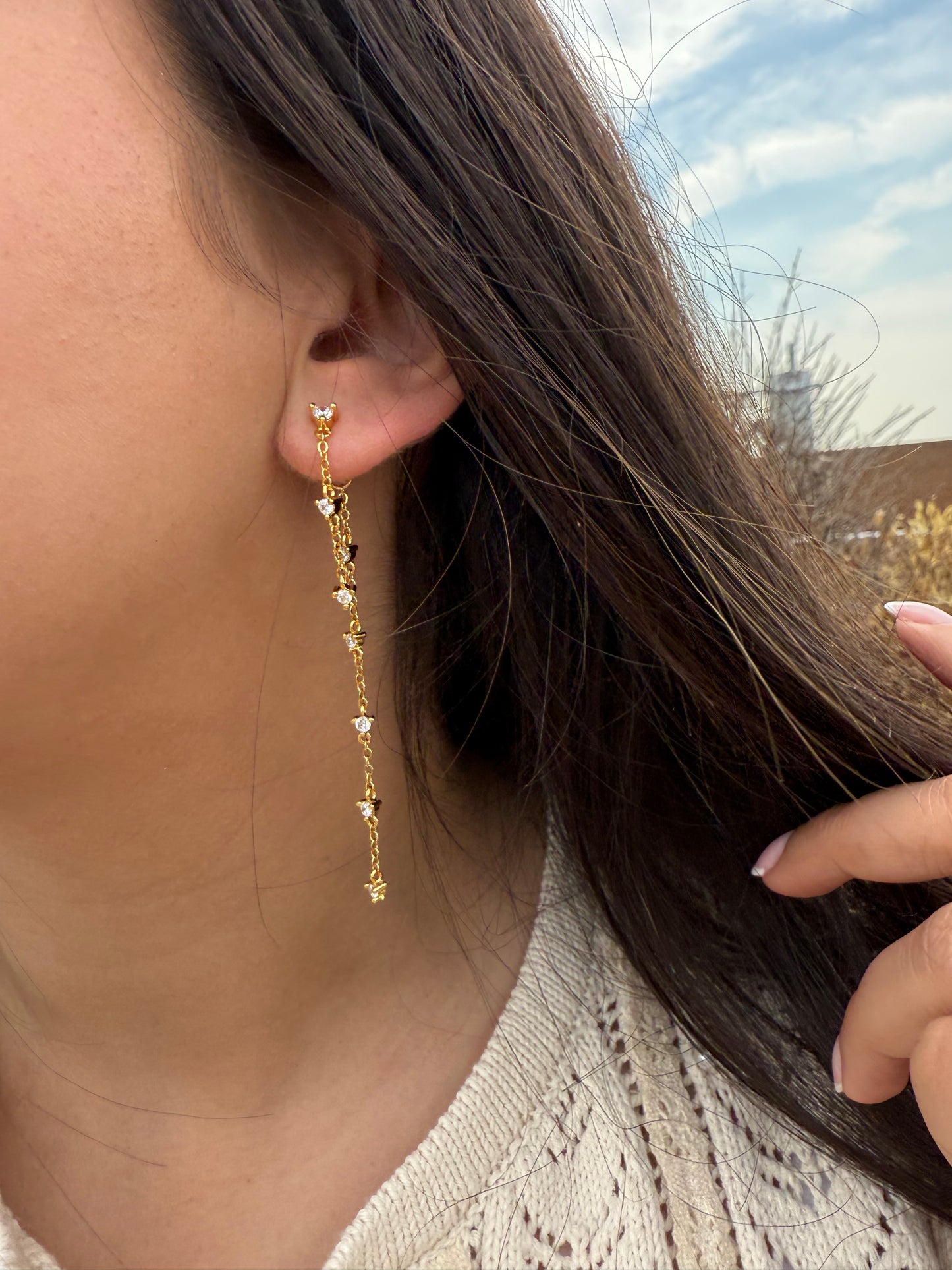 Sparkle Jacket Stud Earrings