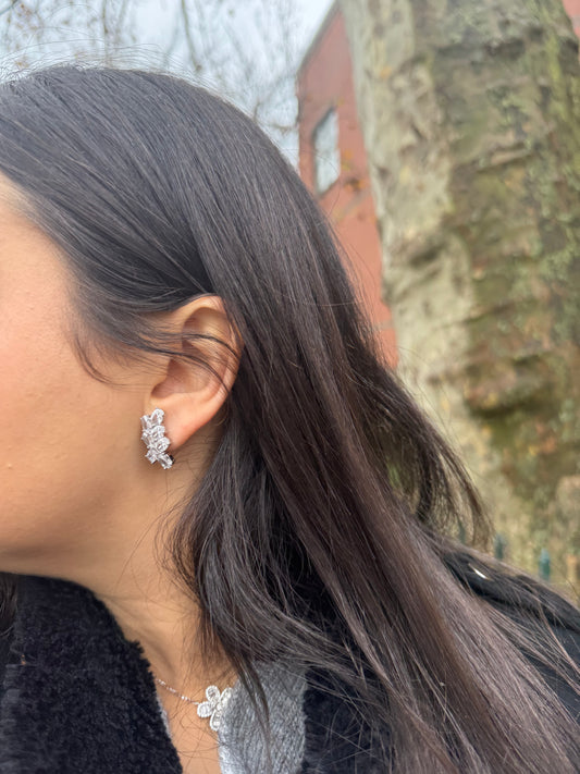 Oval Cluster Earrings