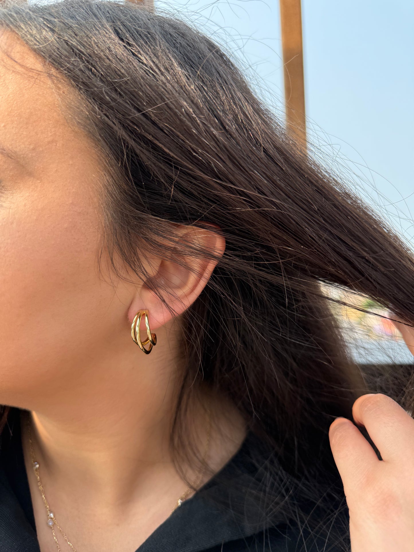 The Triple Luxe Hoop Earrings
