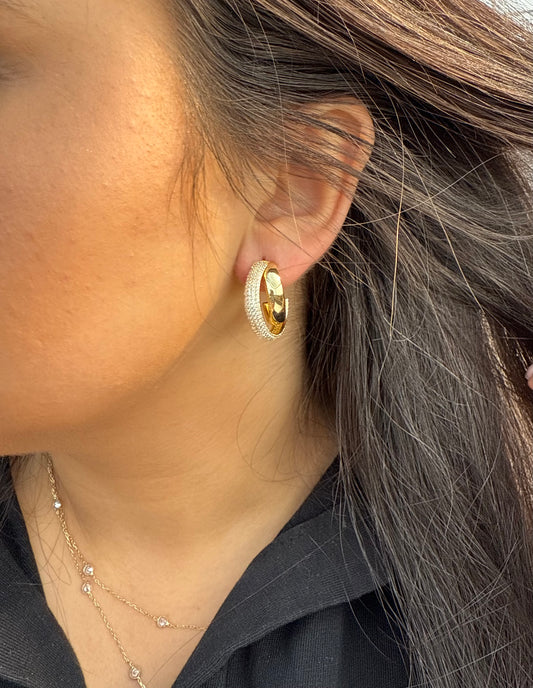 Double Ring Hoop Earrings