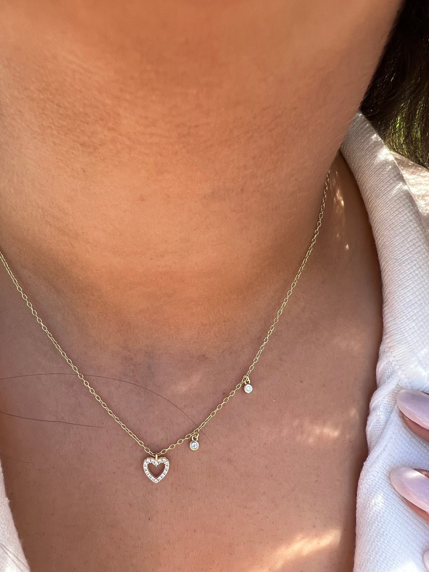 Soft Heart Charm Necklace