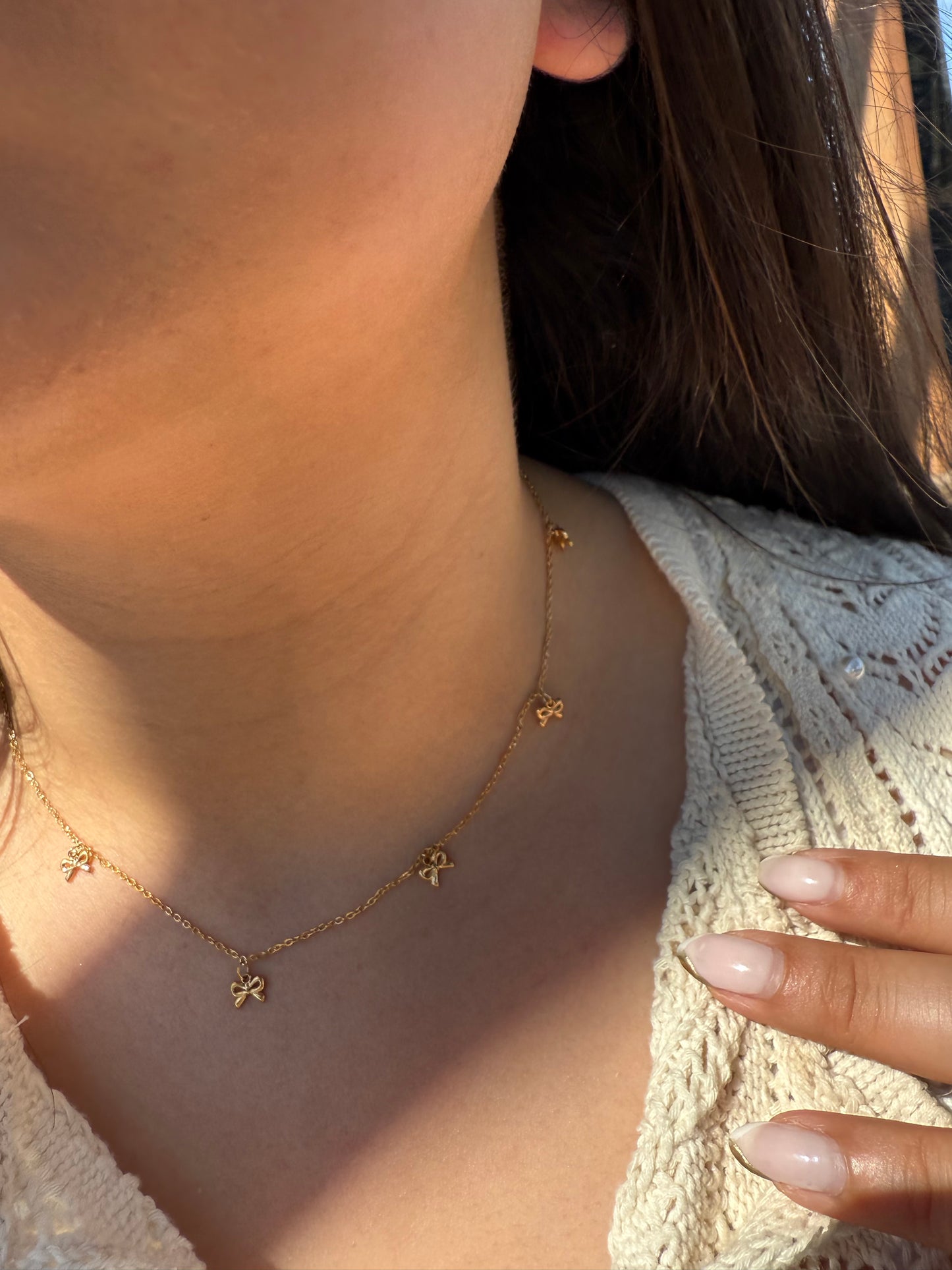 Ribbon Charm Necklace