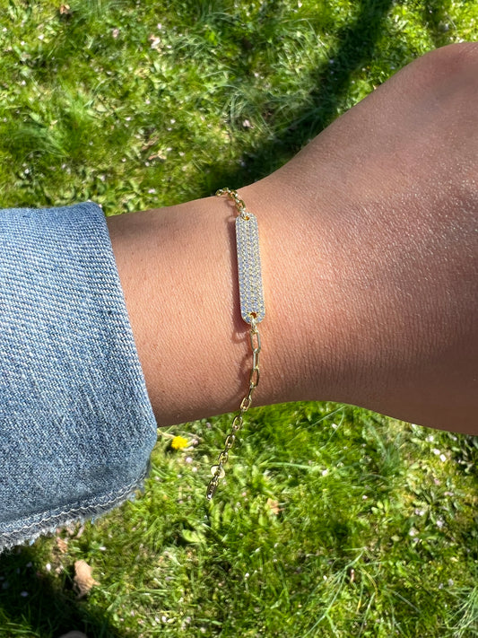 Paperclip Bar Bracelet