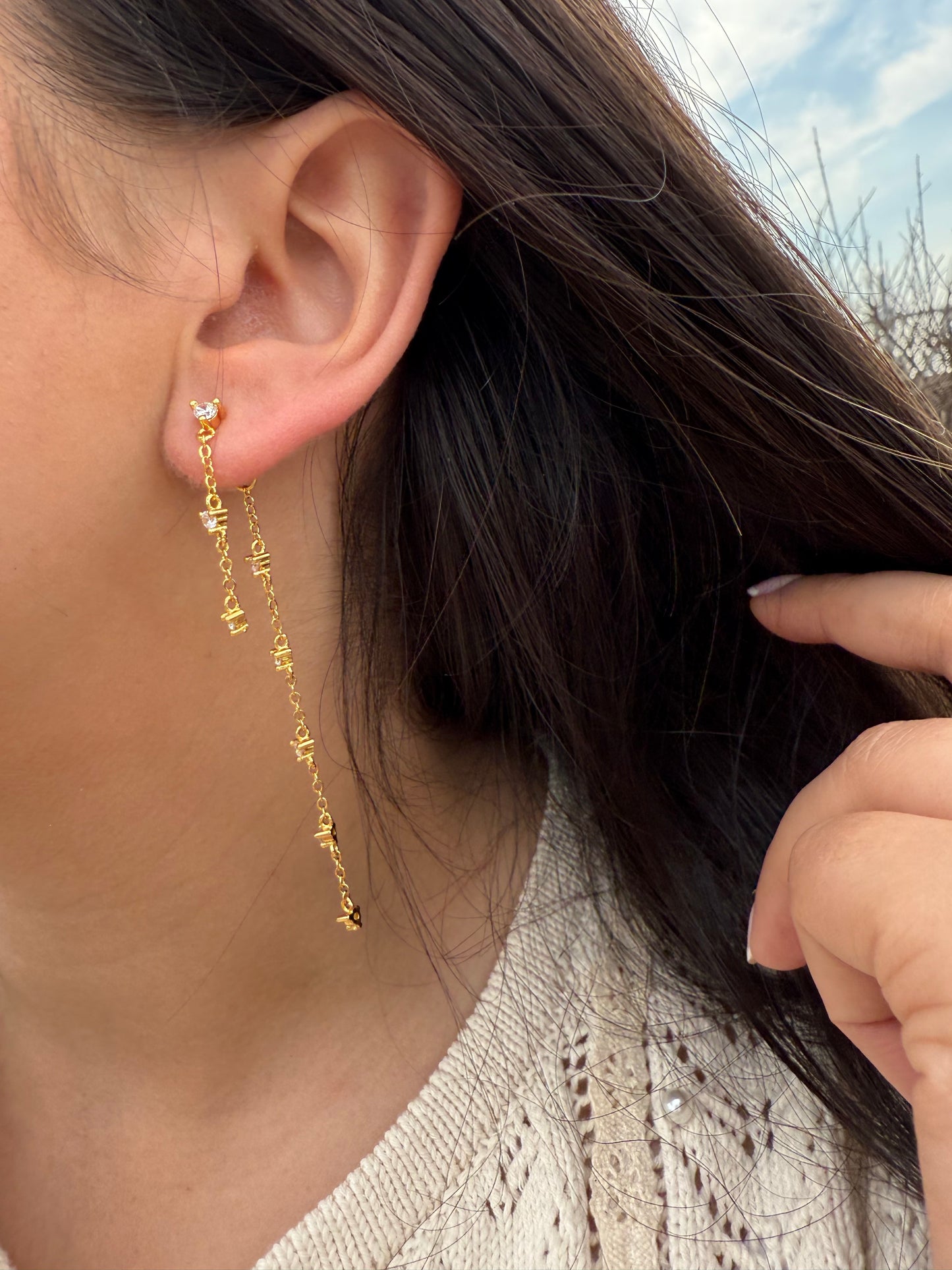 Sparkle Jacket Stud Earrings