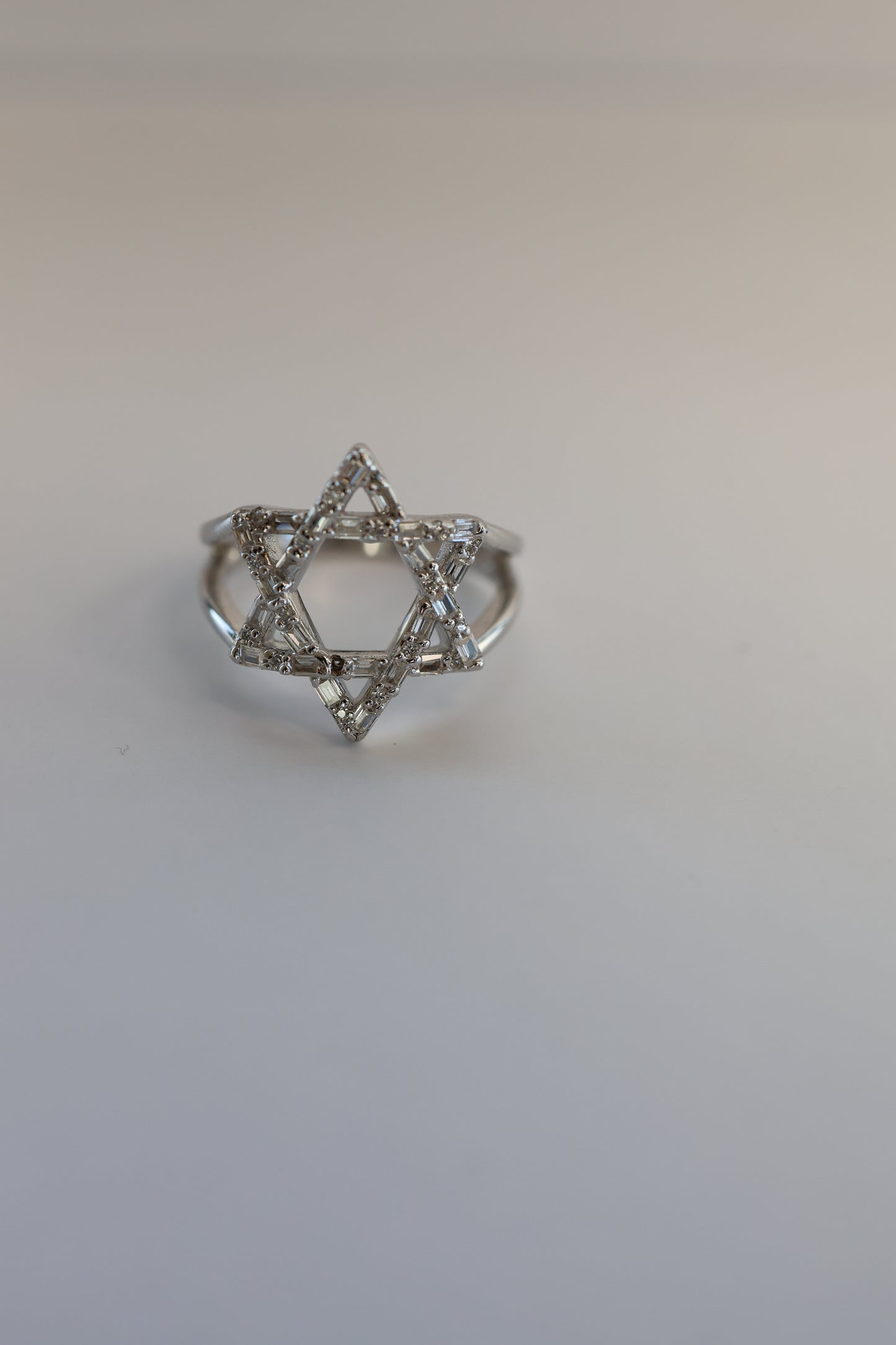 Cz Magen David Star Ring