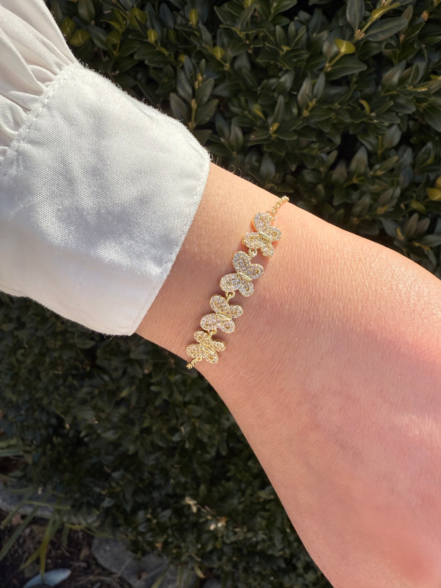 Girls Pave Butterfly Bracelet
