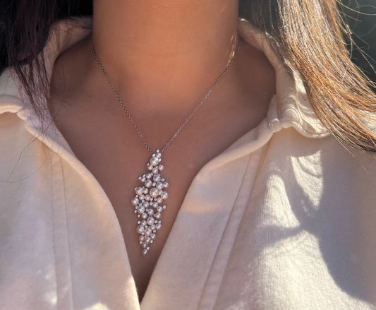 Pearl Cluster Necklace