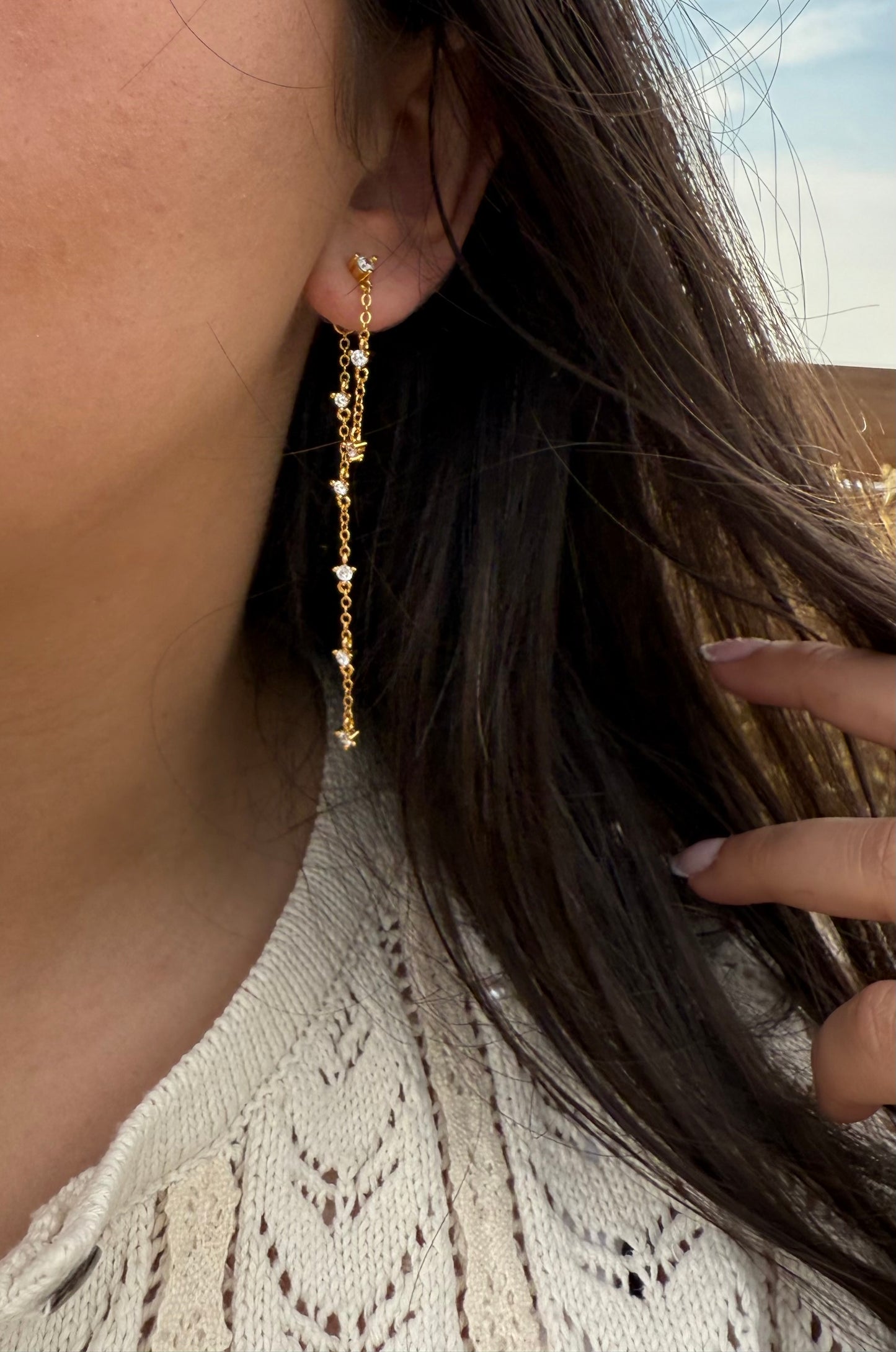 Sparkle Jacket Stud Earrings