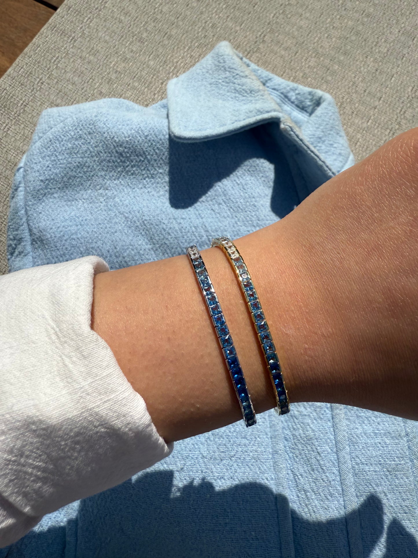 Blue Ombré Tennis Bracelet