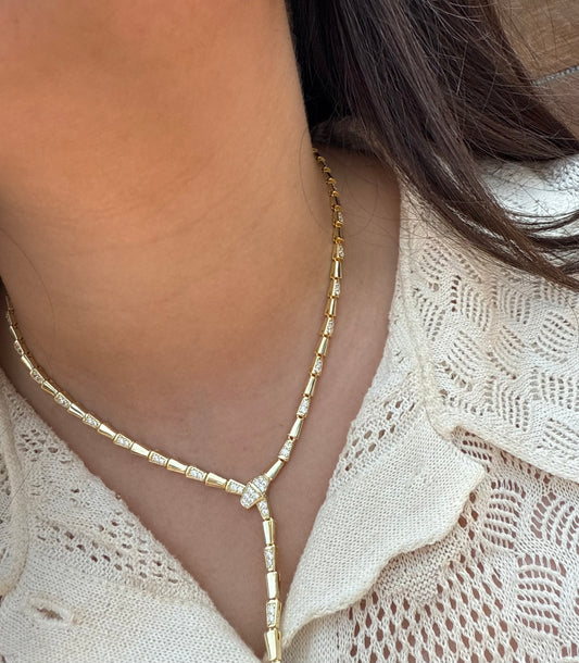 Lariat Beaming Necklace