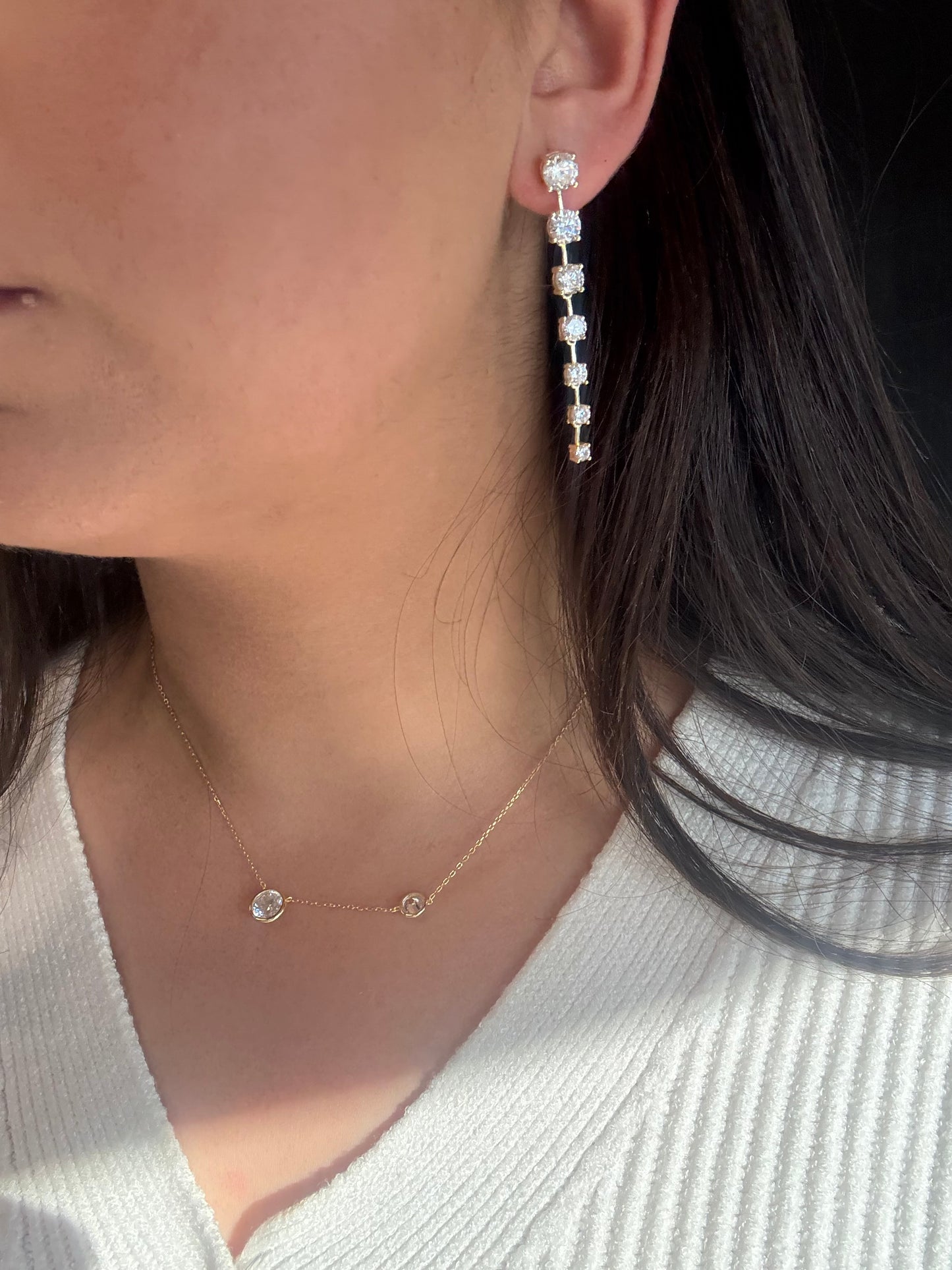 Bar Strand Elegant Earrings