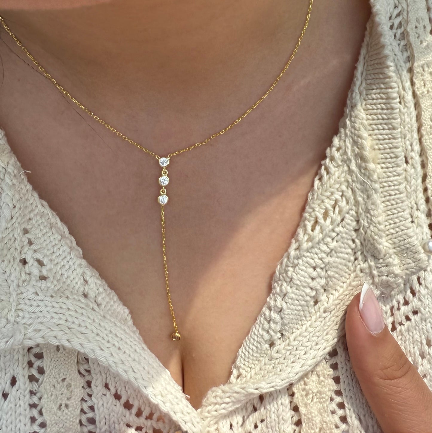 Seraphine Glow Lariat Necklace