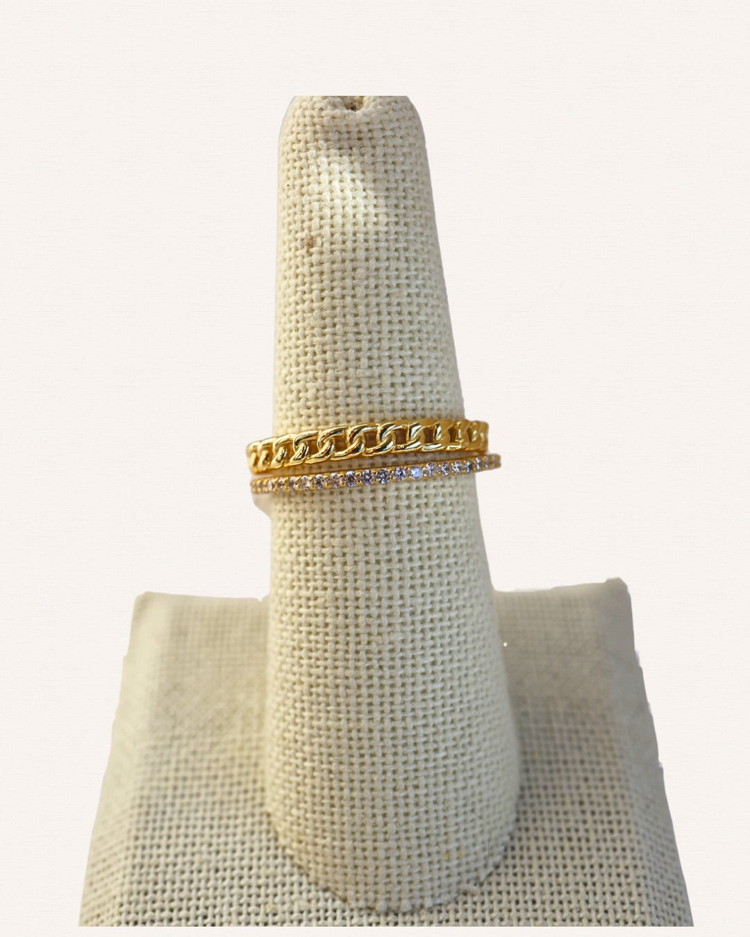 Double Aura Chain Ring Set