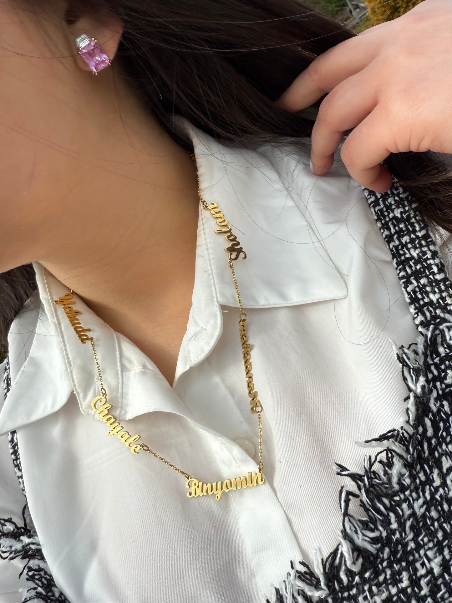 Classicjewlz Waterproof Children name Necklace