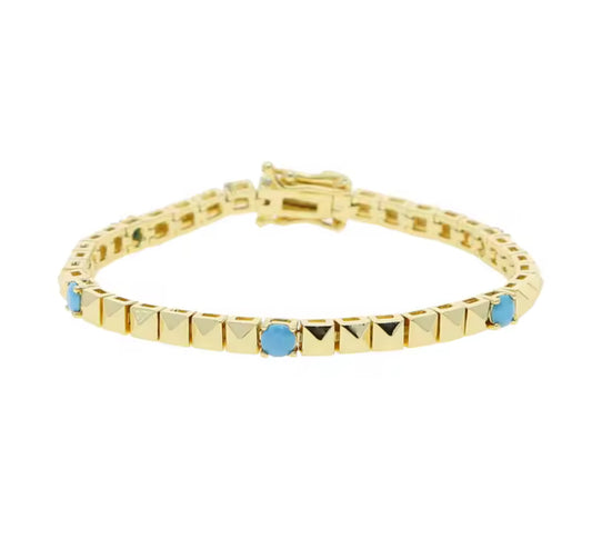 ClassicJewlz Turquoise Studed Necklace