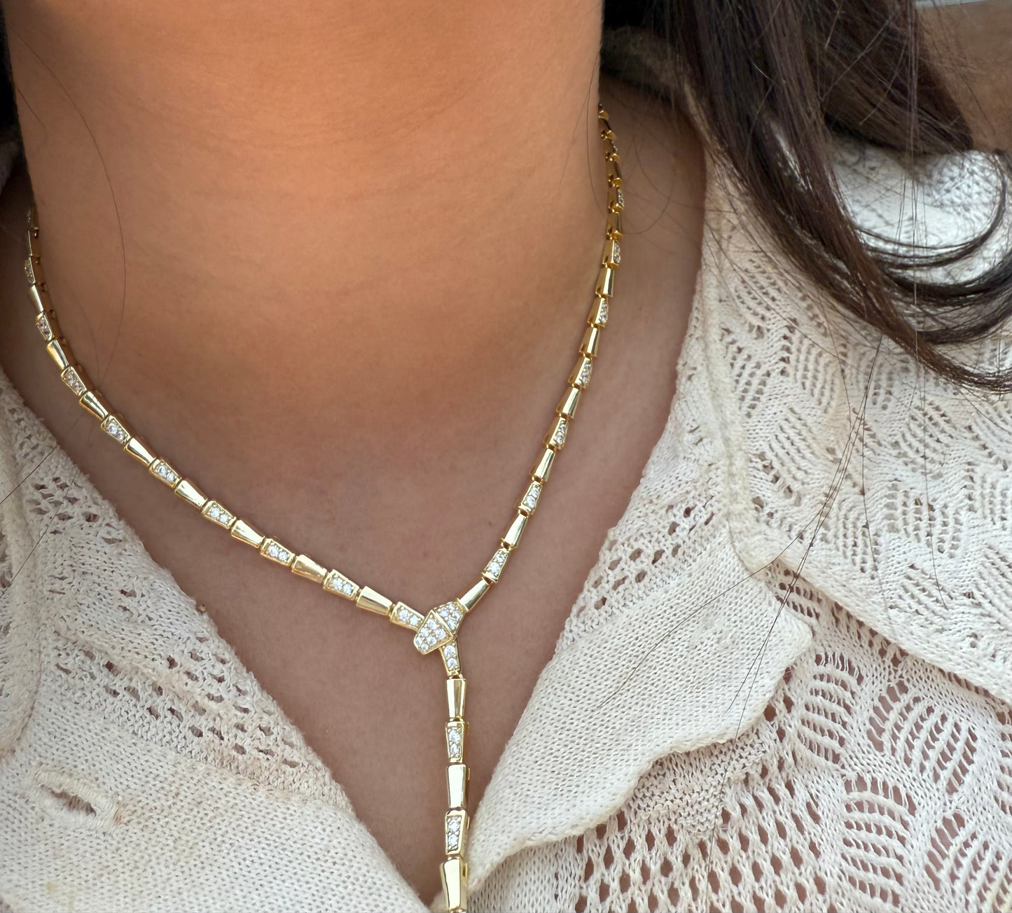 Lariat Beaming Necklace
