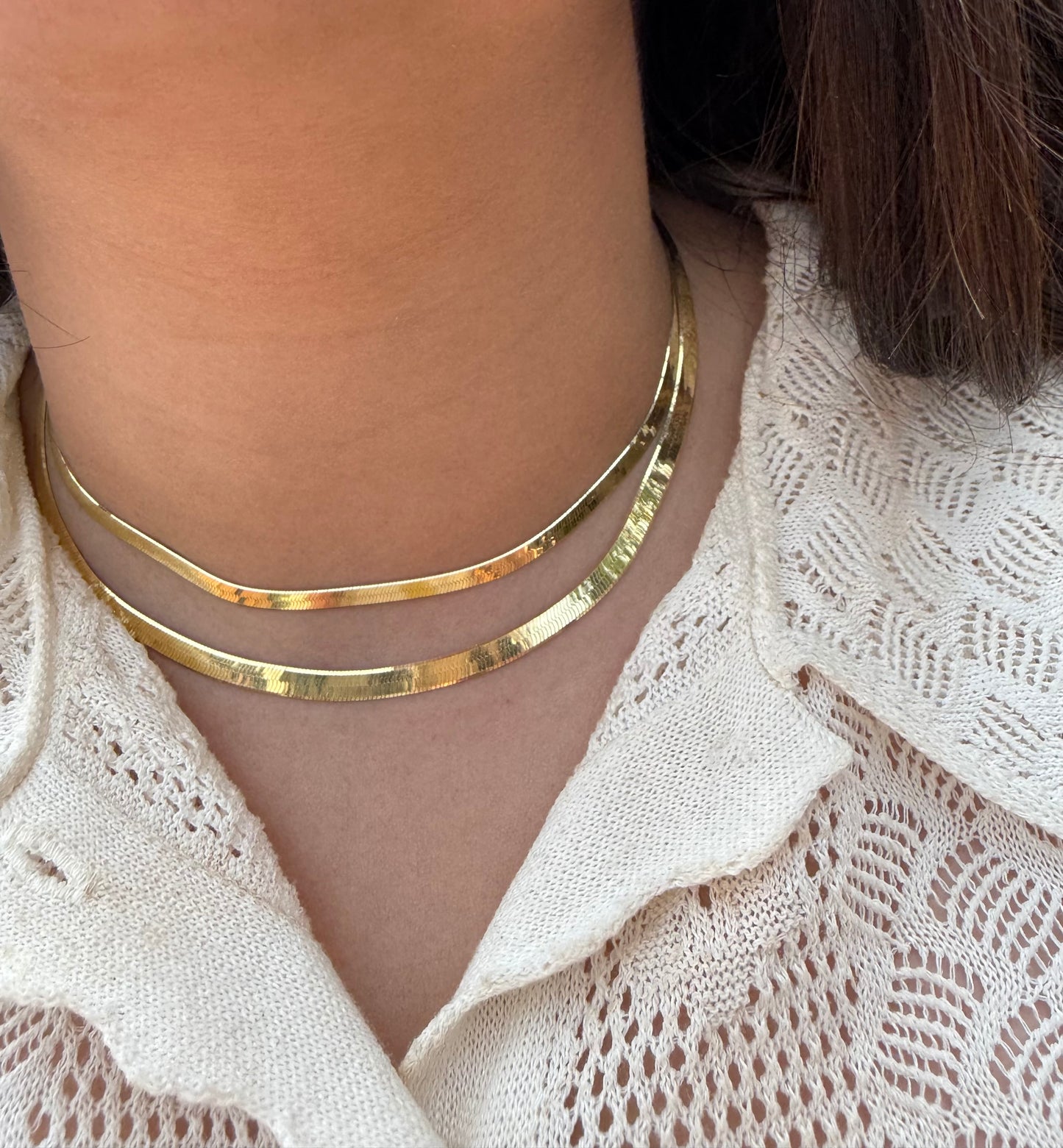 Herringbone Choker Necklace