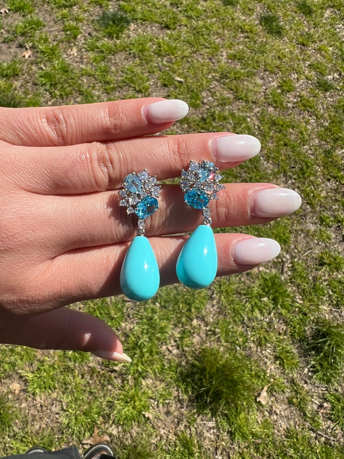 Blue Topaz & Turquoise Earrings