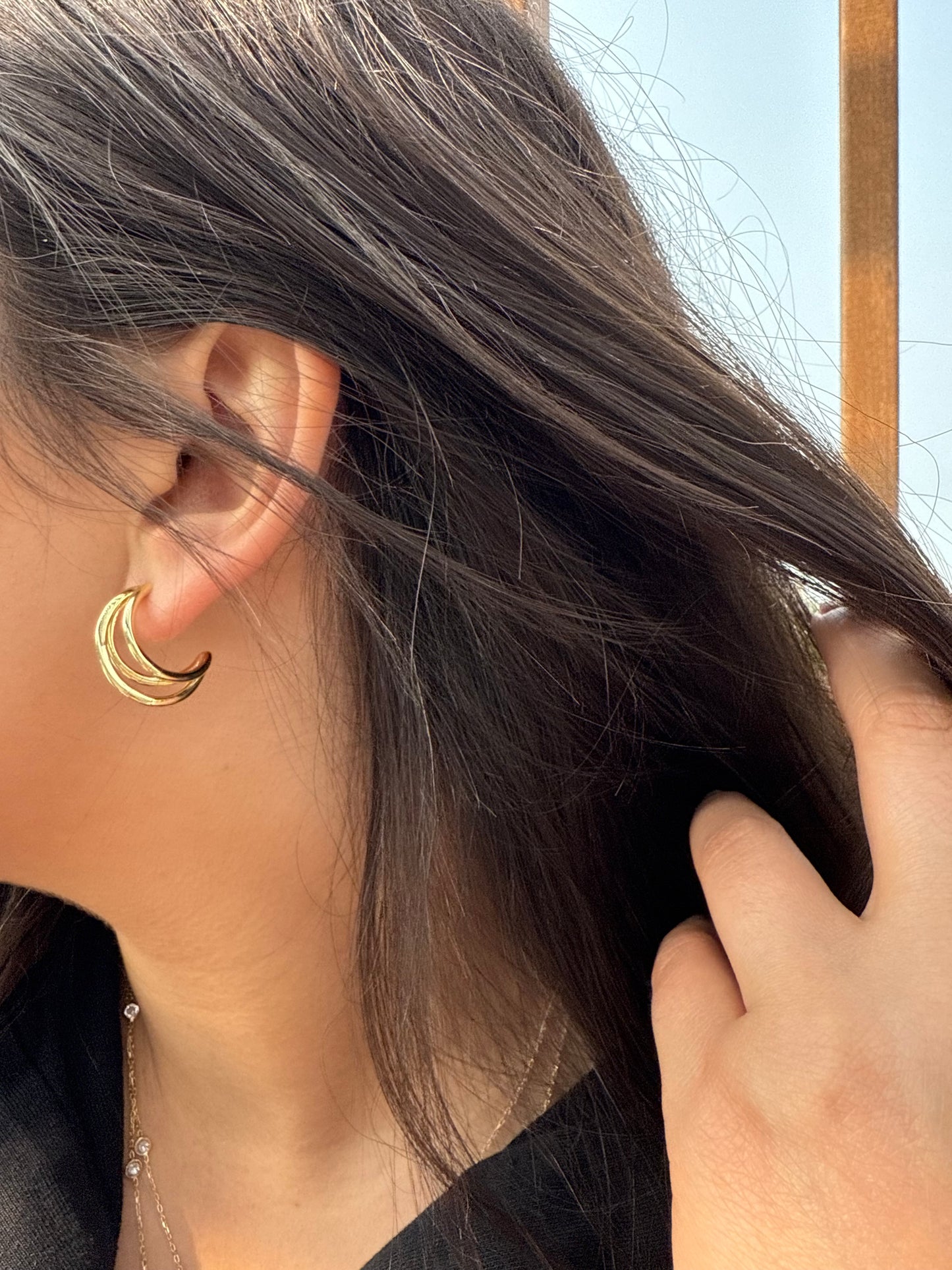 The Triple Luxe Hoop Earrings