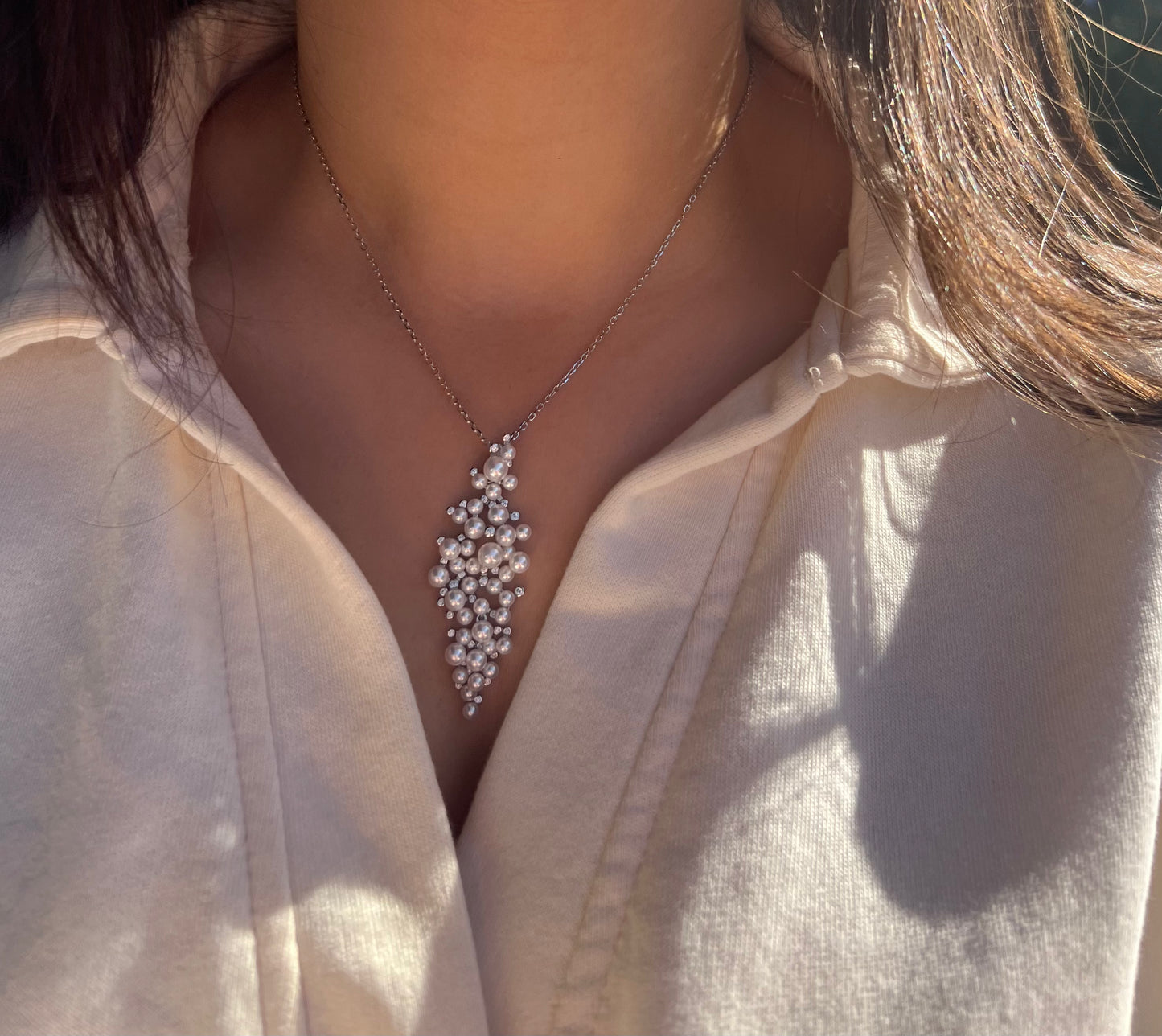 Pearl Cluster Necklace