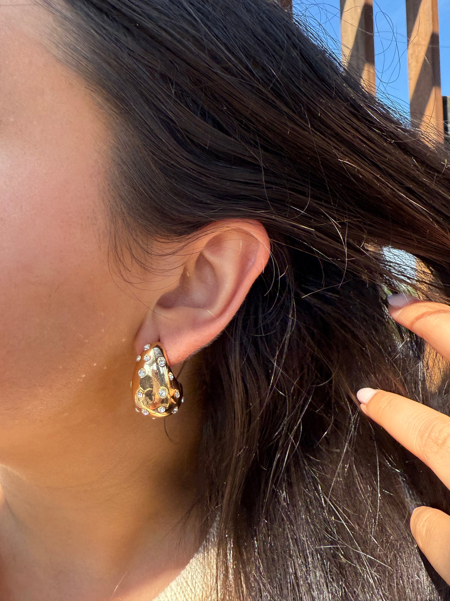 Mini Studded Drop Earrings