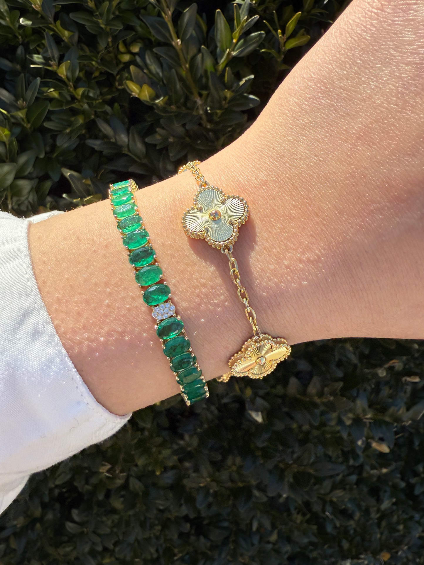 All Gold Clover Bracelet