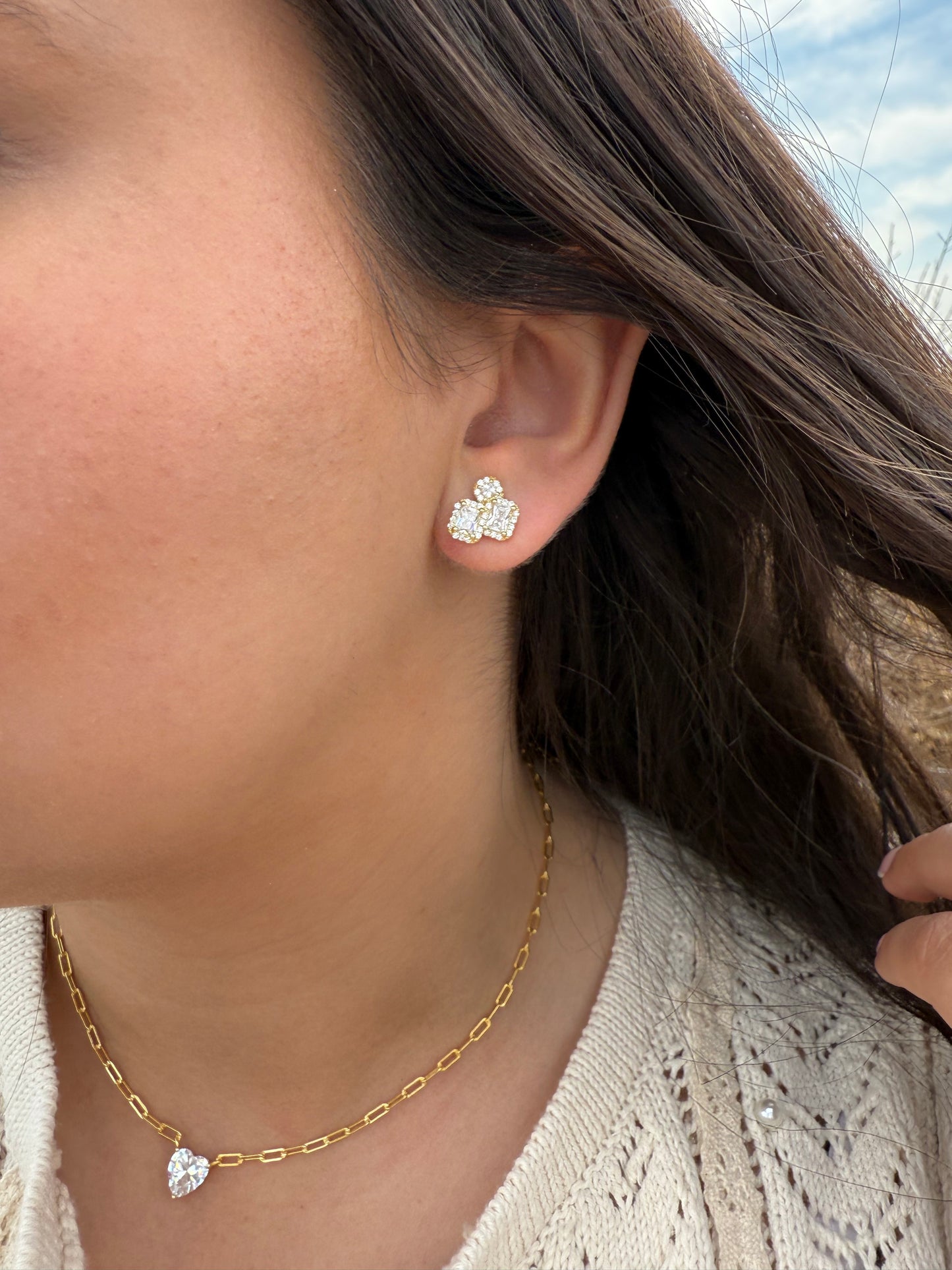 Radiance Trio Stud Earrings