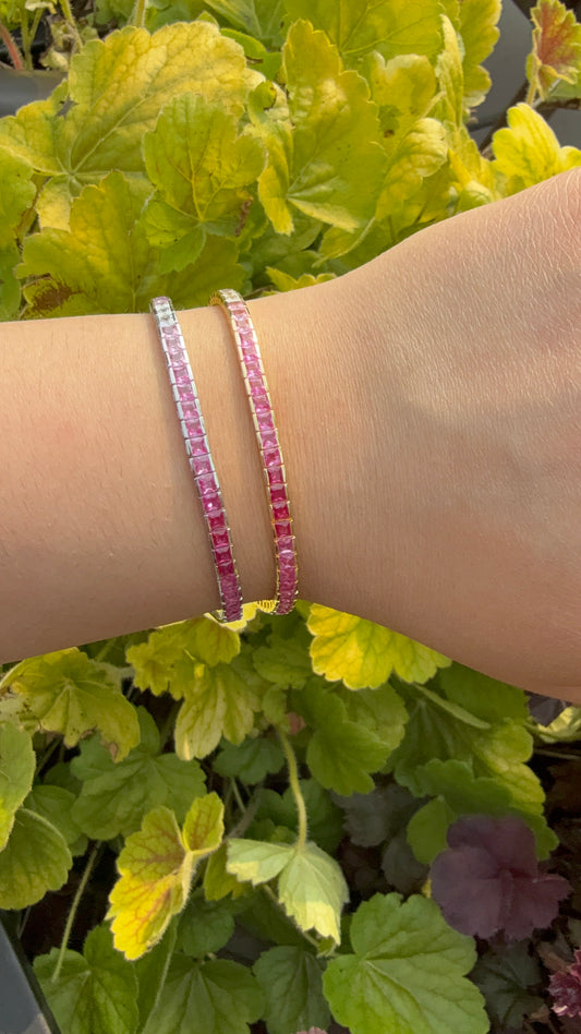 Pink OmbrΓ© Tennis Bracelet