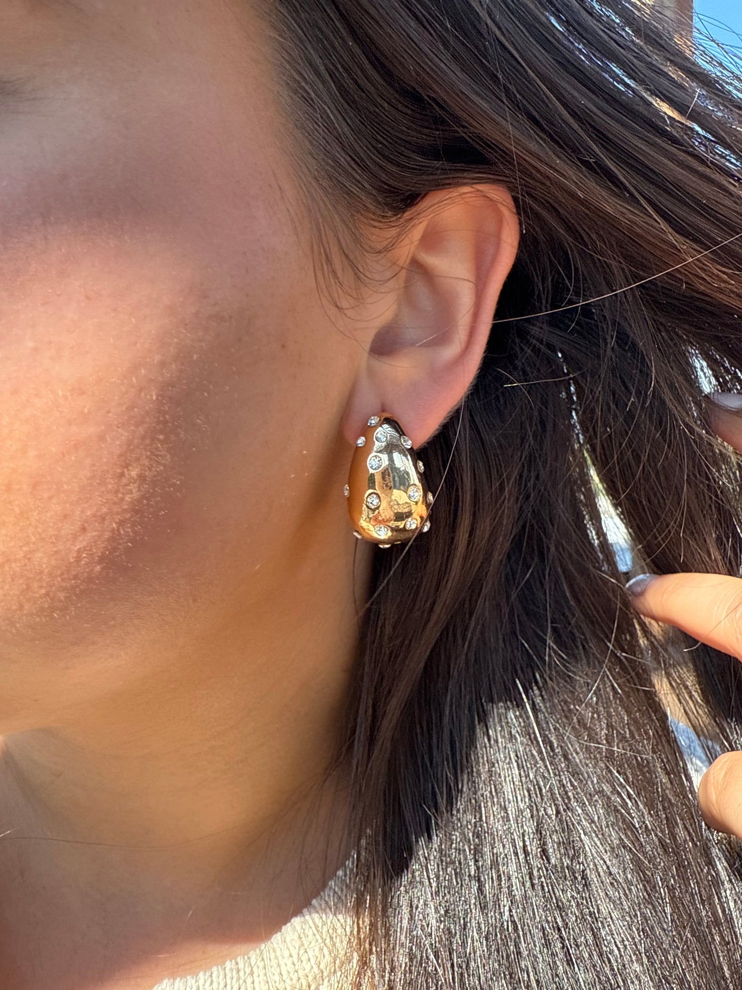 Mini Studded Drop Earrings