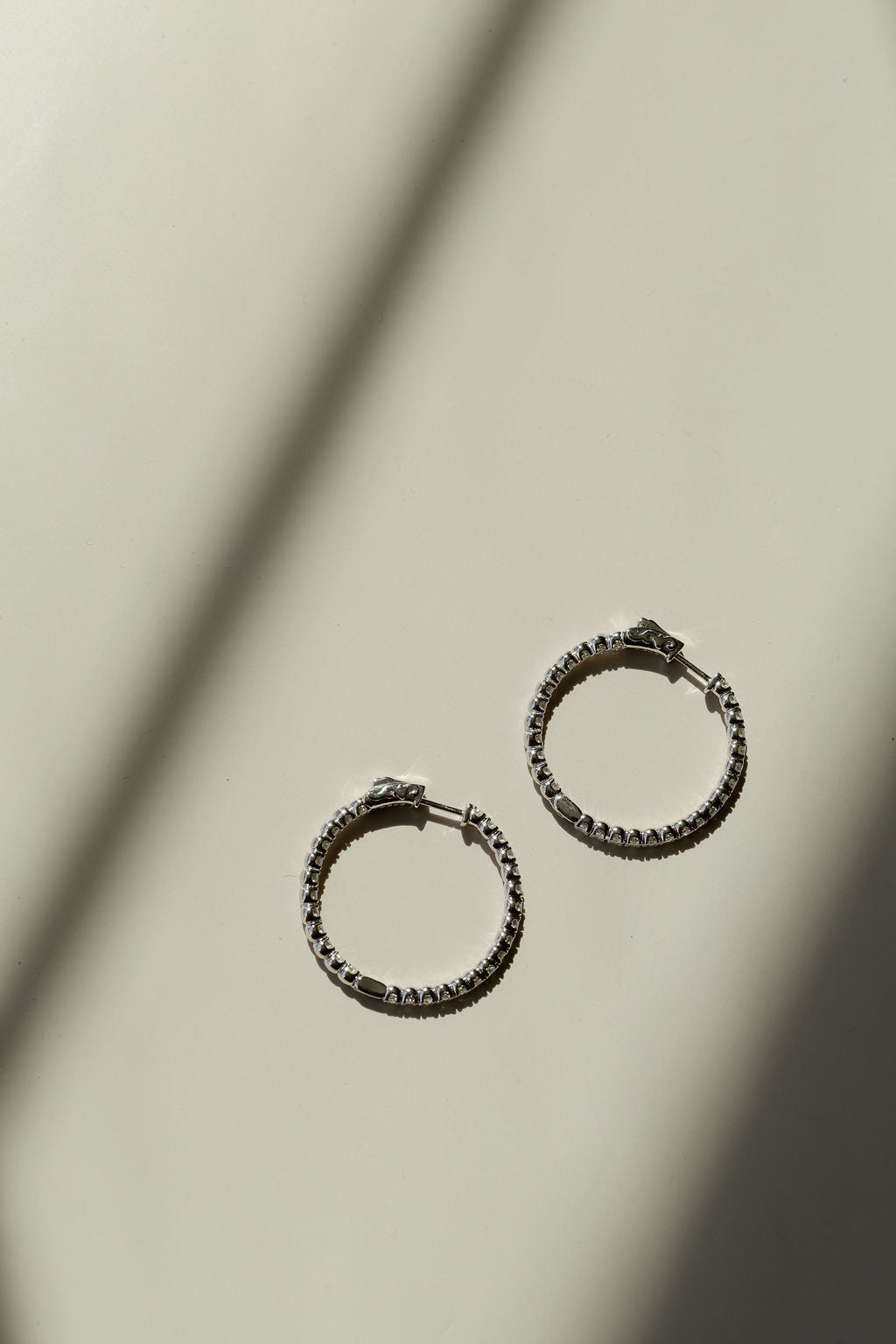 Sterling Silver 4 CTTW Lab Diamond Hoop Earrings