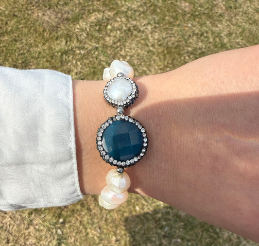 Pearl x Drusy Bracelet
