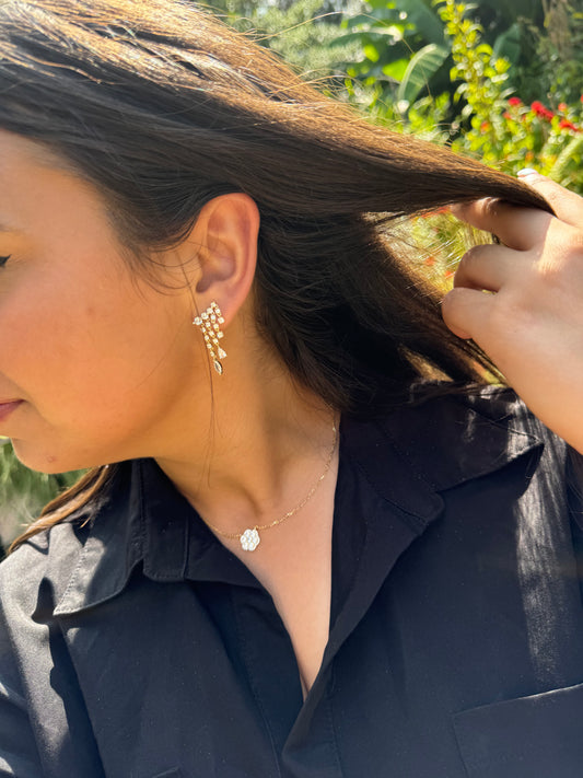 Glamorous Waterfall Dangling Earrings