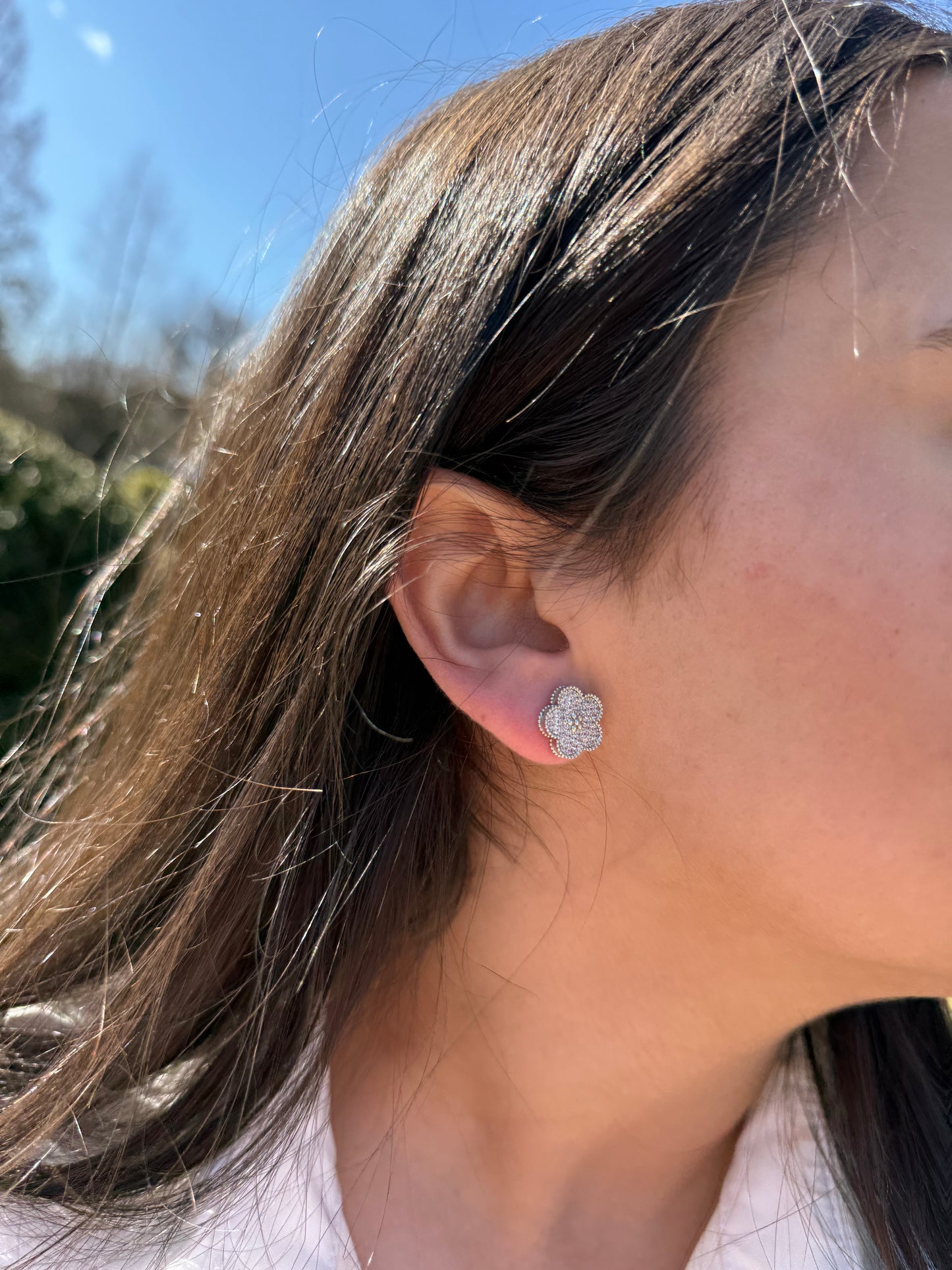 Crystal Bloom Stud Earrings