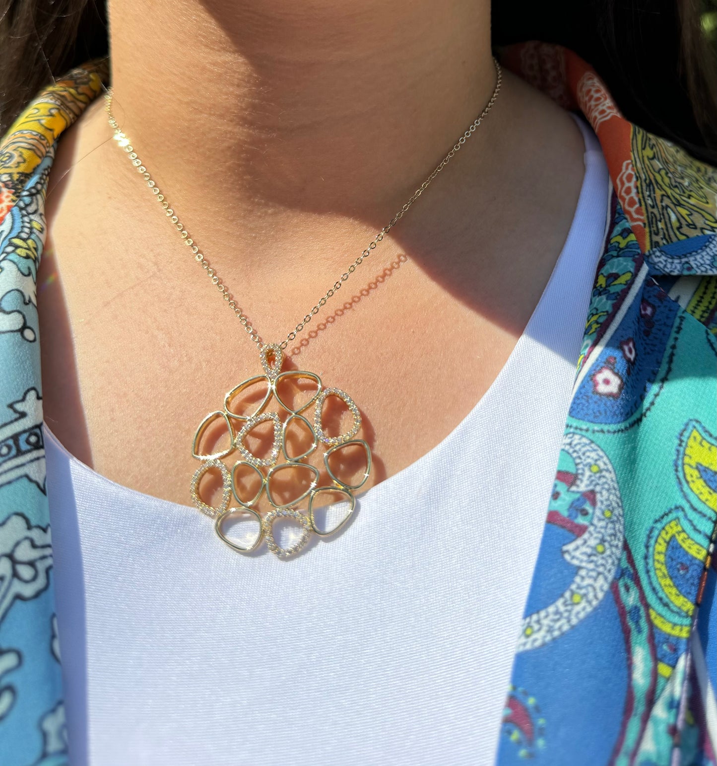 Geometric CZ Pendant