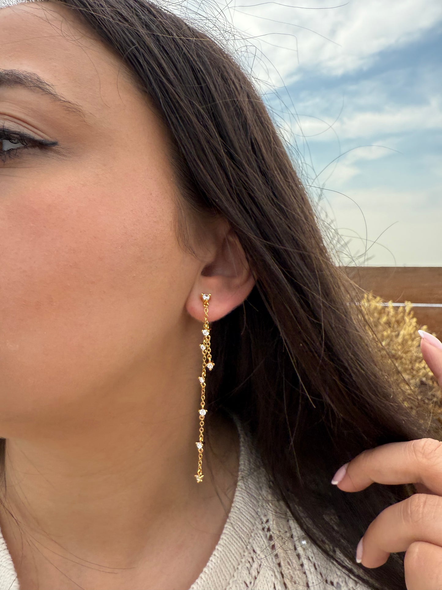 Sparkle Jacket Stud Earrings