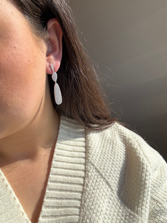 Elongated Refined Cocktail Earrings