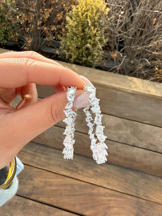 Mixed shape hoop earrings