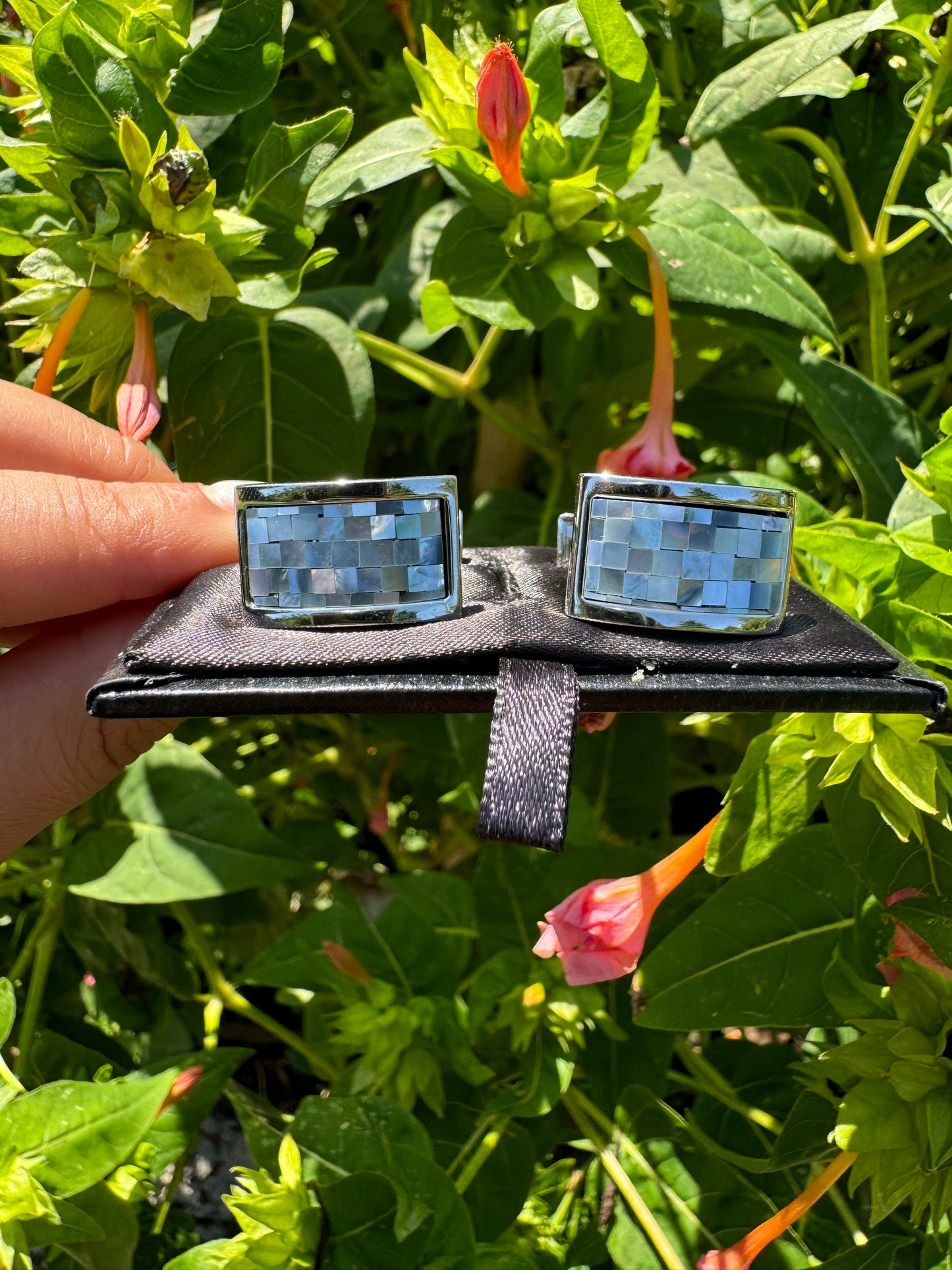 Blue cufflinks