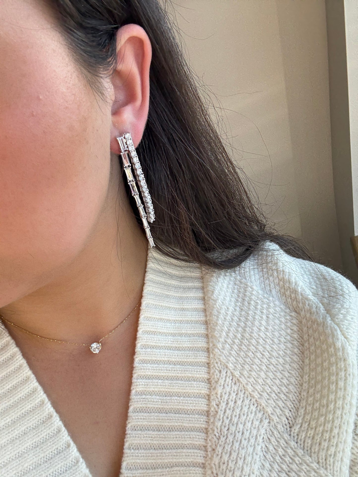 Emerald Cut Classic Cocktail Earrings