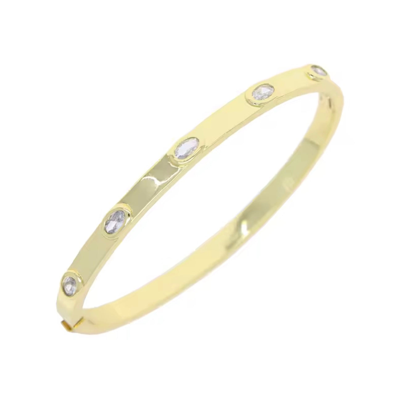 Madison Bezel Oval Bangle