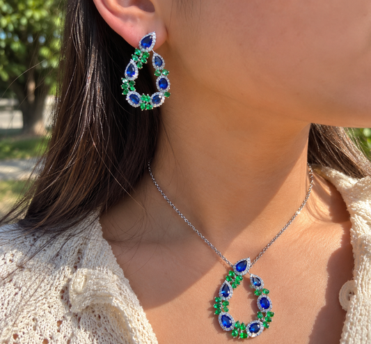 Blue n Green Necklace