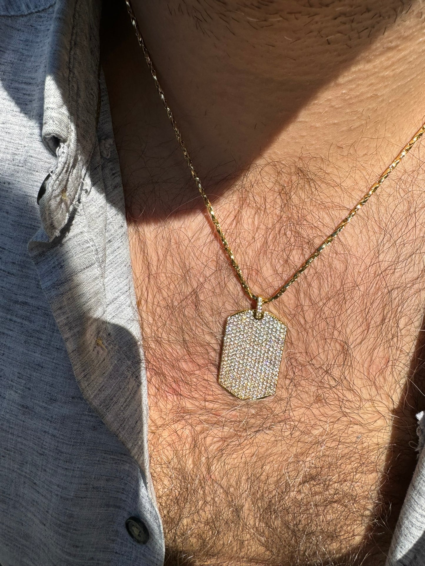 Mens Tag Necklace