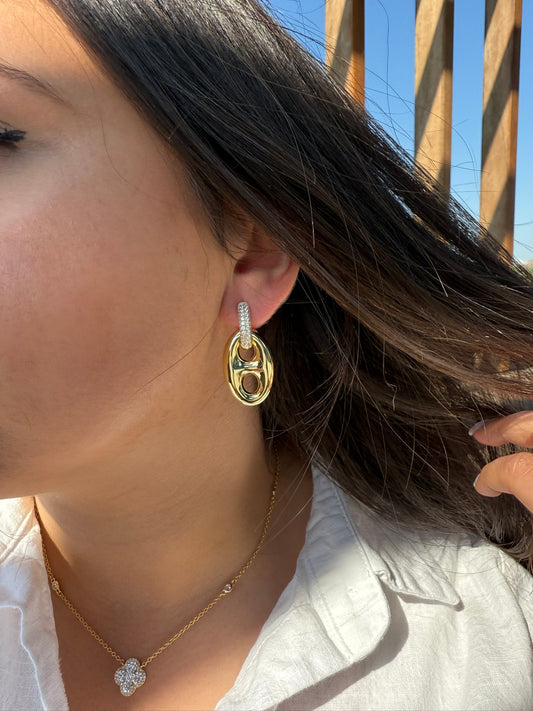 The Double Aura Drop Earrings